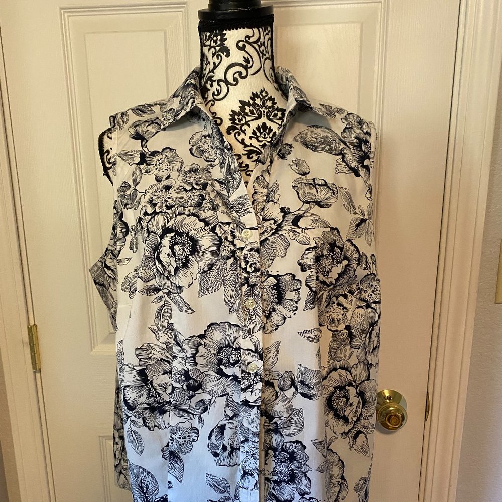 Charter Club tailored sleeveless blouse
